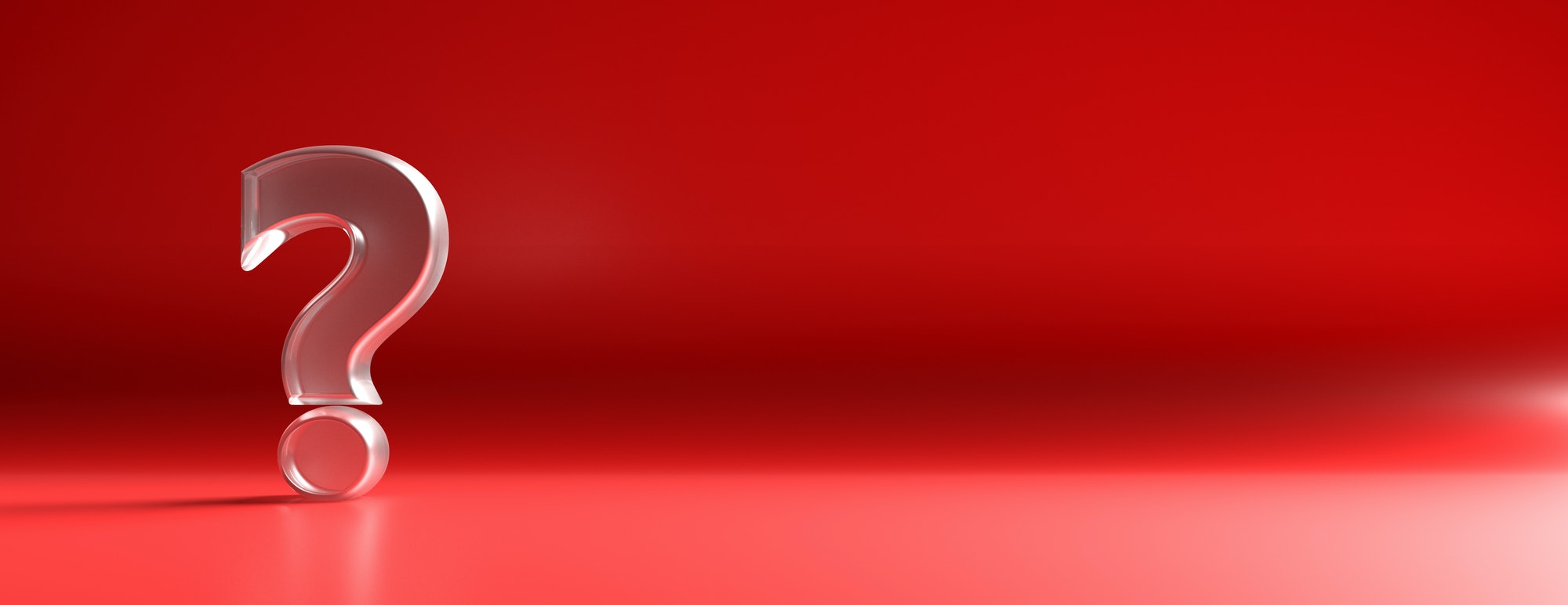 Exclamation mark on red background. 3d illustration